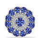 Inel din Argint 925 ( 5.58 grame ) cu Tanzanit și Topaz Alb 4.36 Carate