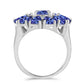 Inel din Argint 925 ( 5.58 grame ) cu Tanzanit și Topaz Alb 4.36 Carate