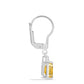 Cercei din Argint 925 ( 1.77 grame ) cu Citrin Ural și Topaz Alb 1.92 Carate