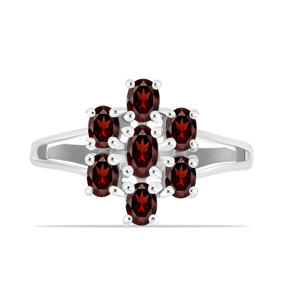 Inel din Argint 925 ( 2.67 grame ) cu Granat Barton 1.56 Carate 1 