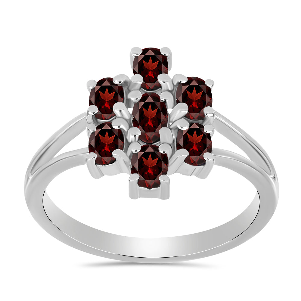 Inel din Argint 925 ( 2.67 grame ) cu Granat Barton 1.56 Carate 3 