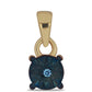 Pandantiv din Argint 925 Placat cu Aur ( 0.69 grame ) cu Diamant Albastru 0.01 Carate