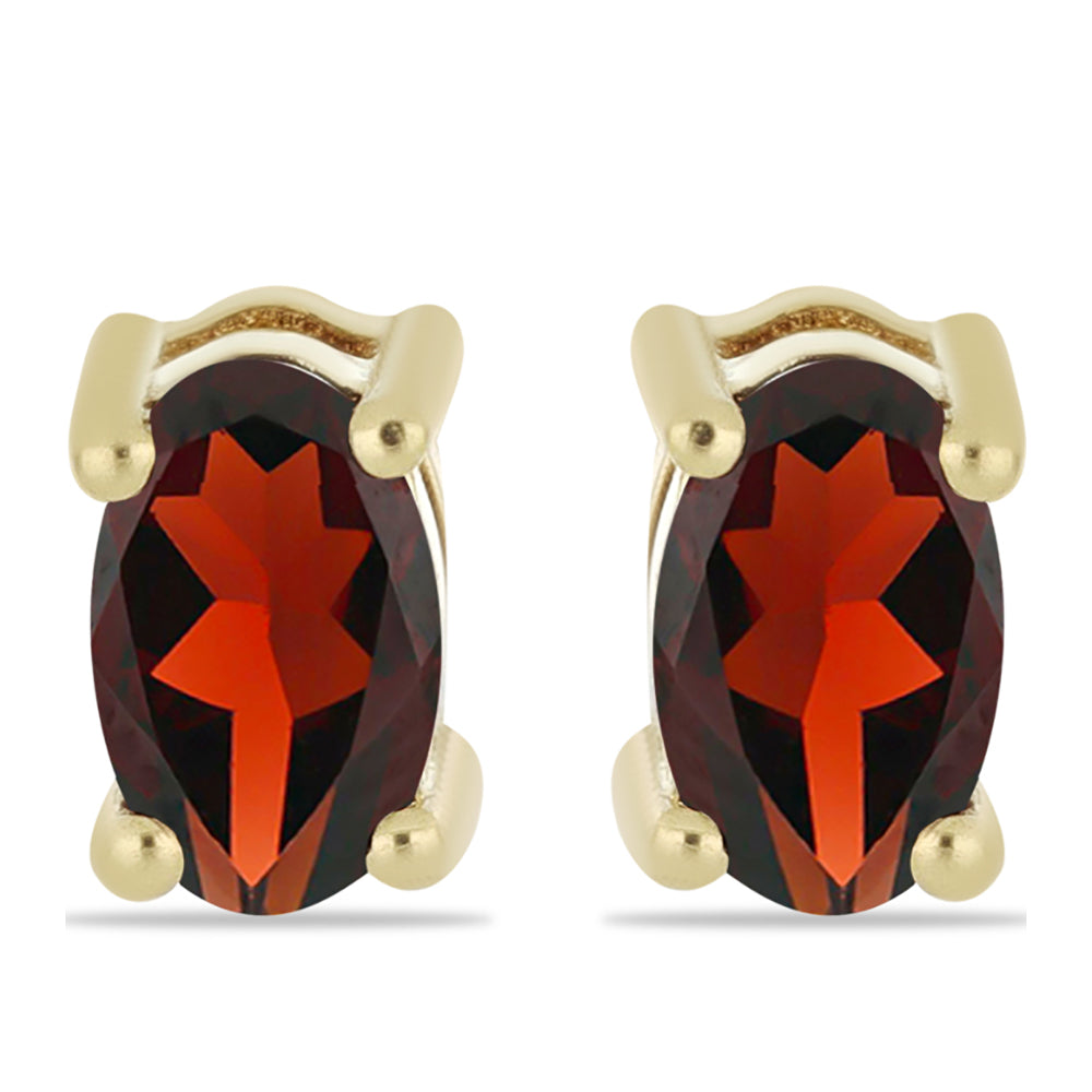 Set din Argint 925 Placat cu Aur ( 2.14 grame ) cu Granat Barton și Citrin Ural 1.41 Carate ( Cercei ) 4 