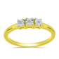 Inel din Argint 925 Placat cu Aur ( 1.44 grame ) cu Diamant Alb 0.02 Carate