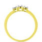 Inel din Argint 925 Placat cu Aur ( 1.44 grame ) cu Diamant Alb 0.02 Carate