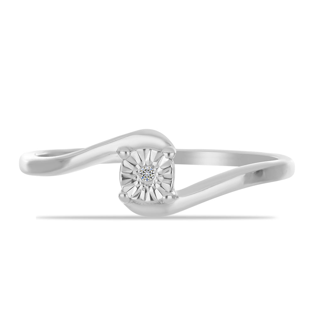 Inel din Argint 925 ( 1.71 grame ) cu Diamant Alb 0.01 Carate