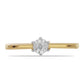 Inel din Argint 925 Placat cu Aur ( 1.73 grame ) cu Diamant Alb 0.01 Carate