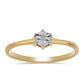 Inel din Argint 925 Placat cu Aur ( 1.73 grame ) cu Diamant Alb 0.01 Carate