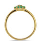 Inel din Argint 925 Placat cu Aur ( 1.64 grame ) cu Smarald Brazilian 0.3 Carate