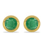 Cercei din Argint 925 Placat cu Aur ( 0.78 grame ) cu Smarald Brazilian 0.3 Carate