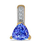 Pandantiv din Argint 925 Placat cu Aur ( 0.41 grame ) cu Tanzanit și Zircon Alb 0.5 Carate