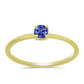 Inel din Argint 925 Placat cu Aur ( 1 grame ) cu Tanzanit 0.27 Carate