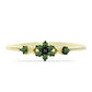 Inel din Argint 925 Placat cu Aur ( 1.26 grame ) cu Diamant Verde 0.1 Carate