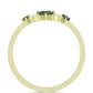Inel din Argint 925 Placat cu Aur ( 1.26 grame ) cu Diamant Verde 0.1 Carate