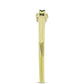Inel din Argint 925 Placat cu Aur ( 1.38 grame ) cu Diamant Verde 0.03 Carate