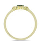 Inel din Argint 925 Placat cu Aur ( 1.66 grame ) cu Diamant Verde 0.07 Carate