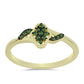 Inel din Argint 925 Placat cu Aur ( 2.01 grame ) cu Diamant Verde 0.15 Carate