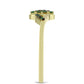 Inel din Argint 925 Placat cu Aur ( 2.01 grame ) cu Diamant Verde 0.15 Carate