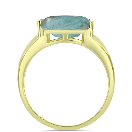 Inel din Argint 925 Placat cu Aur ( 3.31 grame ) cu Labradorit 3.35 Carate