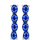 Cercei din Argint 925 ( 2.34 grame ) cu Safir Albastru Australian 1.99 Carate