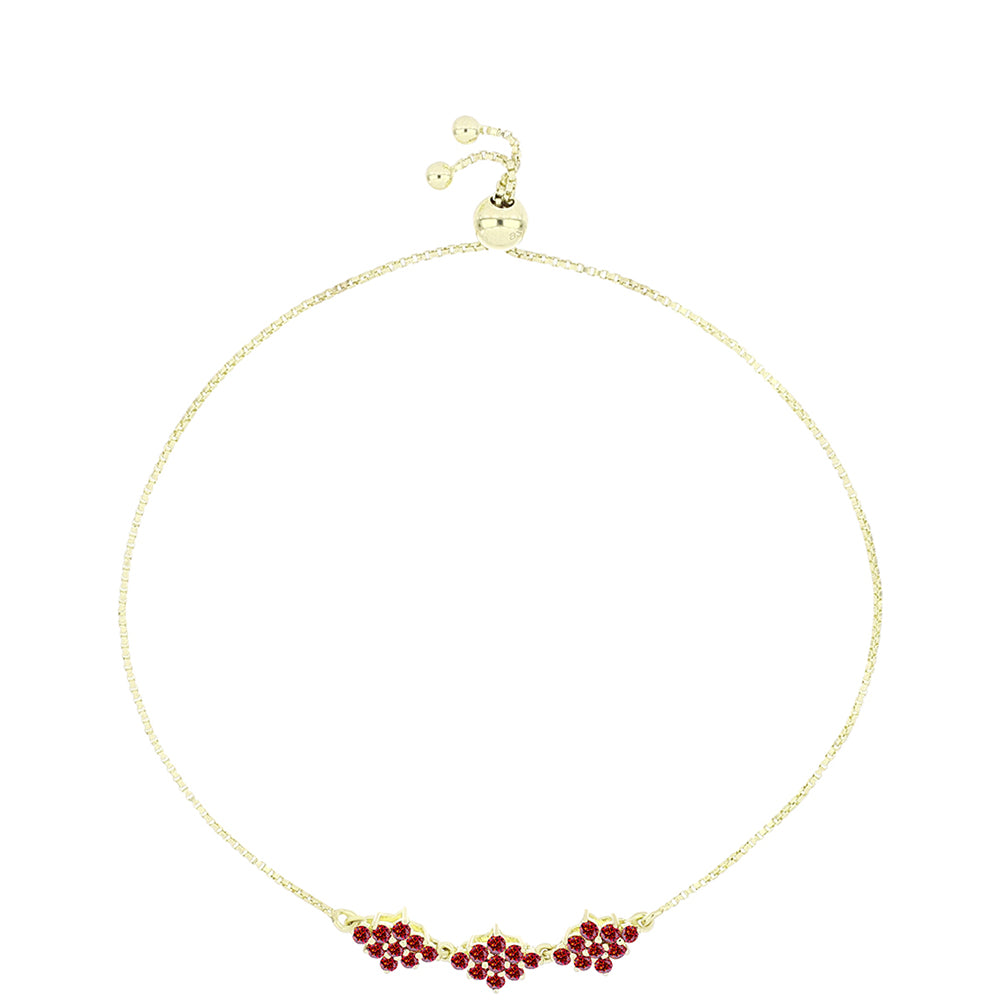 Brățară din Argint 925 Placat cu Aur ( 3.65 grame ) cu Moissanite Roșu Majestic 0.85 Carate 1 