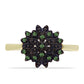 Inel din Argint 925 Placat cu Aur ( 3.04 grame ) cu Diamant Verde 0.11 Carate