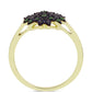 Inel din Argint 925 Placat cu Aur ( 3.04 grame ) cu Diamant Verde 0.11 Carate
