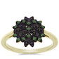 Inel din Argint 925 Placat cu Aur ( 3.04 grame ) cu Diamant Verde 0.11 Carate