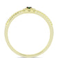 Inel din Argint 925 Placat cu Aur ( 1.78 grame ) cu Diamant Verde 0.03 Carate