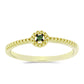 Inel din Argint 925 Placat cu Aur ( 1.78 grame ) cu Diamant Verde 0.03 Carate