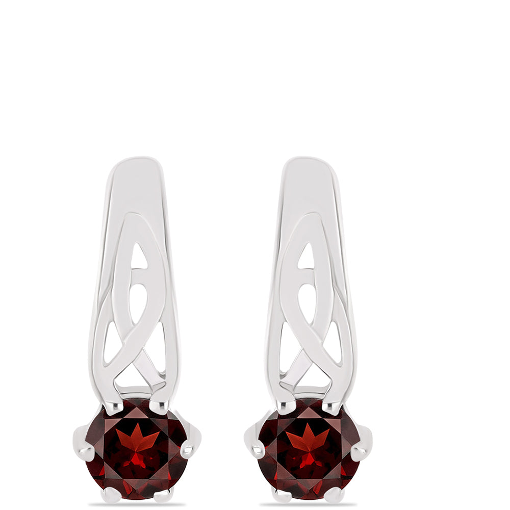 Cercei din Argint 925 ( 2.55 grame ) cu Granat Barton 0.65 Carate 1 