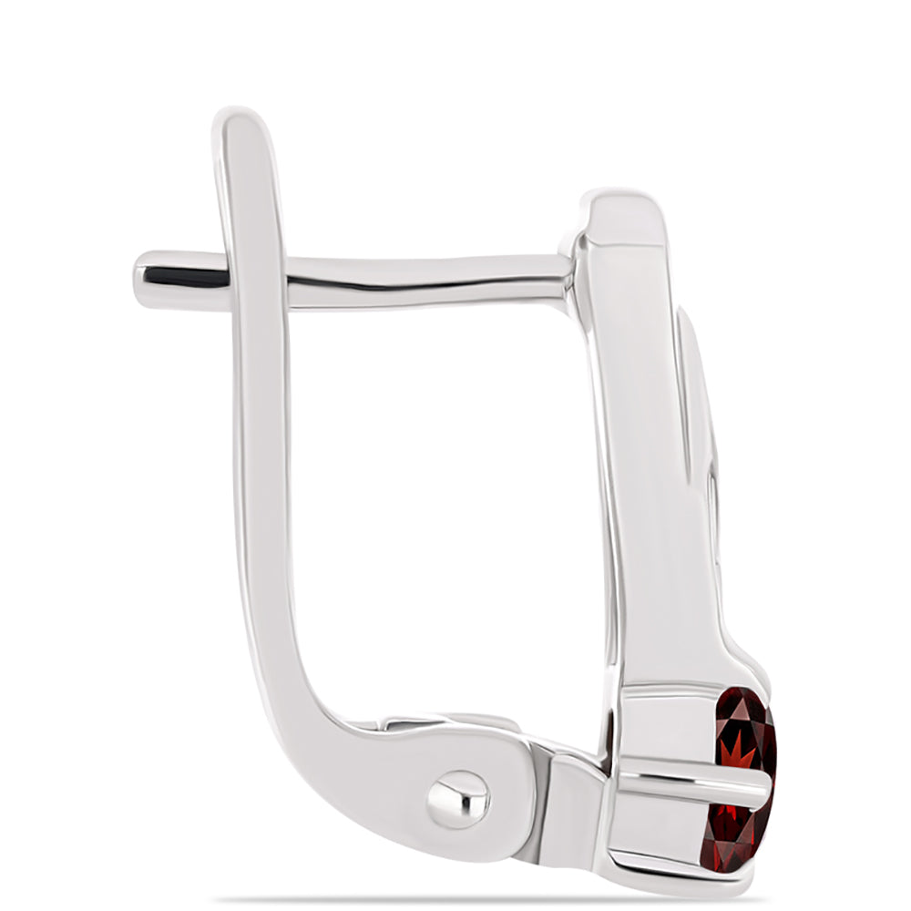 Cercei din Argint 925 ( 2.55 grame ) cu Granat Barton 0.65 Carate 2 