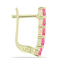 Cercei din Argint 925 Placat cu Aur ( 2.26 grame ) cu Opal Etiopian Roz Lega Dembi 0.71 Carate
