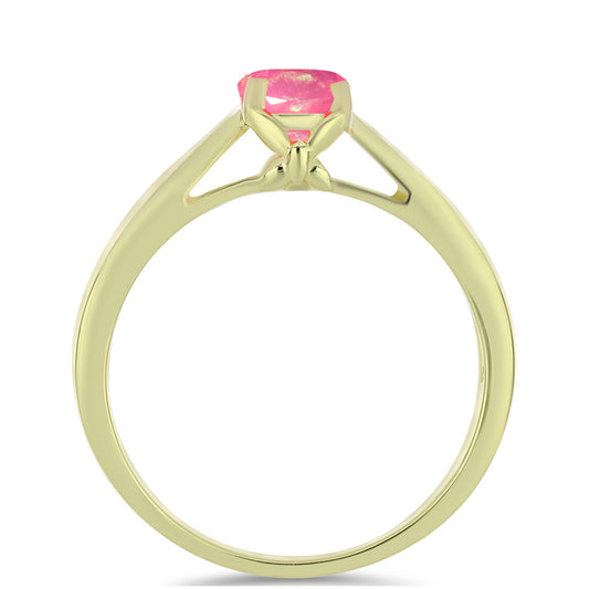 Inel din Argint 925 Placat cu Aur ( 2.87 grame ) cu Opal Etiopian Roz Lega Dembi 0.49 Carate