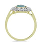 Inel din Argint 925 Placat cu Aur ( 3.19 grame ) cu Labradorit și Topaz Alb 1.89 Carate