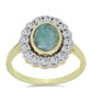 Inel din Argint 925 Placat cu Aur ( 3.19 grame ) cu Labradorit și Topaz Alb 1.89 Carate
