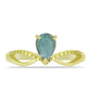Inel din Argint 925 Placat cu Aur ( 2.39 grame ) cu Labradorit 0.62 Carate