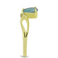 Inel din Argint 925 Placat cu Aur ( 2.39 grame ) cu Labradorit 0.62 Carate