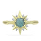 Inel din Argint 925 Placat cu Aur ( 3.61 grame ) cu Labradorit și Topaz Alb 0.97 Carate