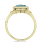 Inel din Argint 925 Placat cu Aur ( 3.17 grame ) cu Labradorit 2.55 Carate