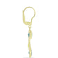Cercei din Argint 925 Placat cu Aur ( 3.55 grame ) cu Labradorit 1.59 Carate