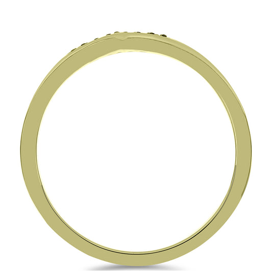 Inel din Argint 925 Placat cu Aur ( 2 grame ) cu Diamant Verde 0.04 Carate