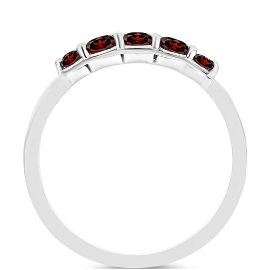 Inel din Argint 925 ( 1.73 grame ) cu Granat Barton 0.57 Carate