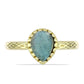 Inel din Argint 925 Placat cu Aur ( 2.47 grame ) cu Labradorit 1.12 Carate