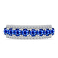Inel din Argint 925 ( 2.78 grame ) cu Safir Albastru Australian și Topaz Alb 1.58 Carate