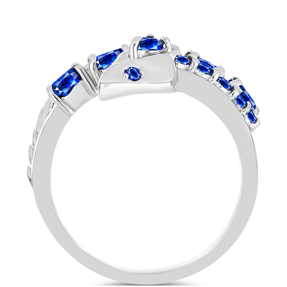 Inel din Argint 925 ( 4.08 grame ) cu Safir Albastru Australian 1.59 Carate 2 