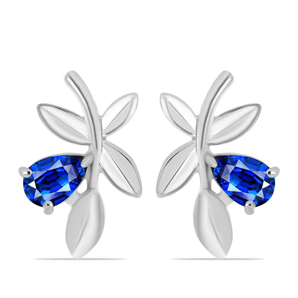 Cercei din Argint 925 ( 3.59 grame ) cu Safir Albastru Australian 1.15 Carate