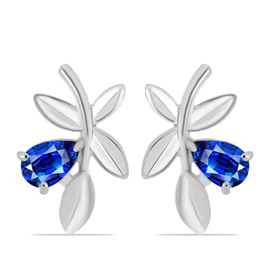 Cercei din Argint 925 ( 3.59 grame ) cu Safir Albastru Australian 1.15 Carate