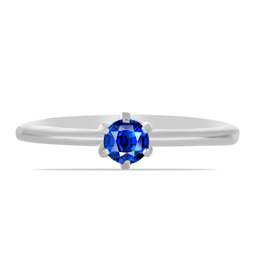 Inel din Argint 925 ( 1.54 grame ) cu Safir Albastru Australian 0.39 Carate 1 