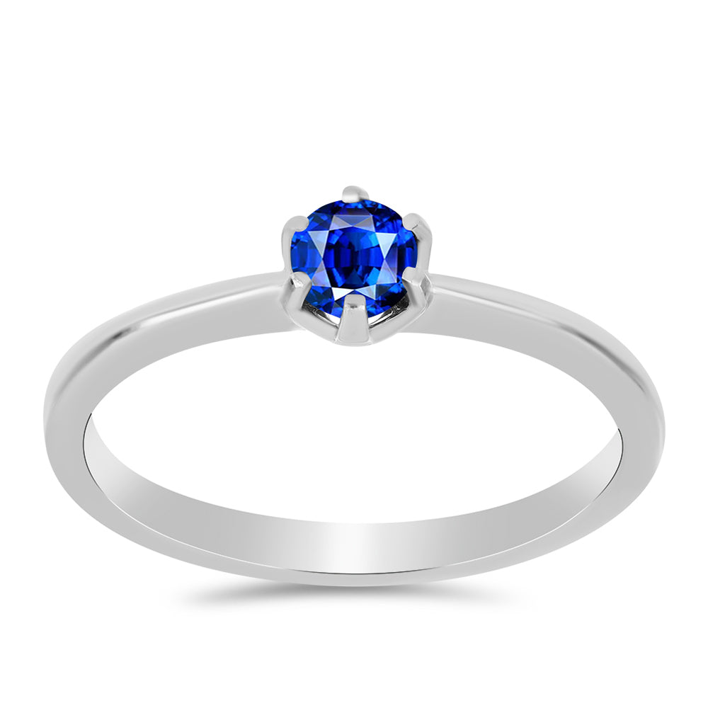 Inel din Argint 925 ( 1.54 grame ) cu Safir Albastru Australian 0.39 Carate 3 